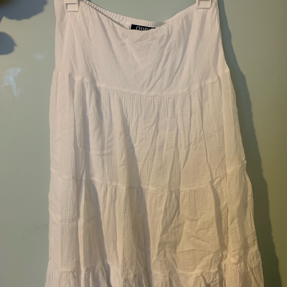 Midi White Skirt